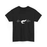 Crocodile Heartbeat Gator Animal Lover T-Shirt - Black