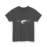 Crocodile Heartbeat Gator Animal Lover T-Shirt - Dark Heather