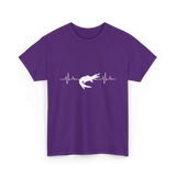 Crocodile Heartbeat Gator Animal Lover T-Shirt - Purple