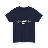 Crocodile Heartbeat Gator Animal Lover T-Shirt - Navy