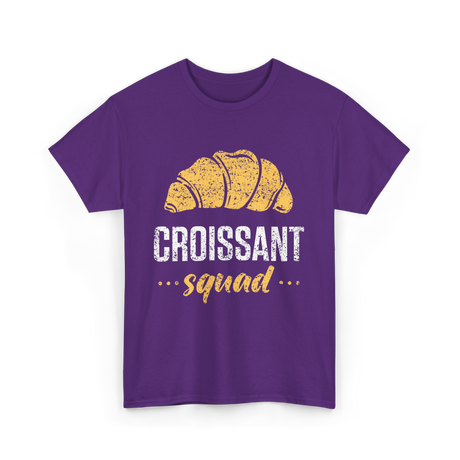 Croissant Squad Croissant Croissants T-Shirt - Purple