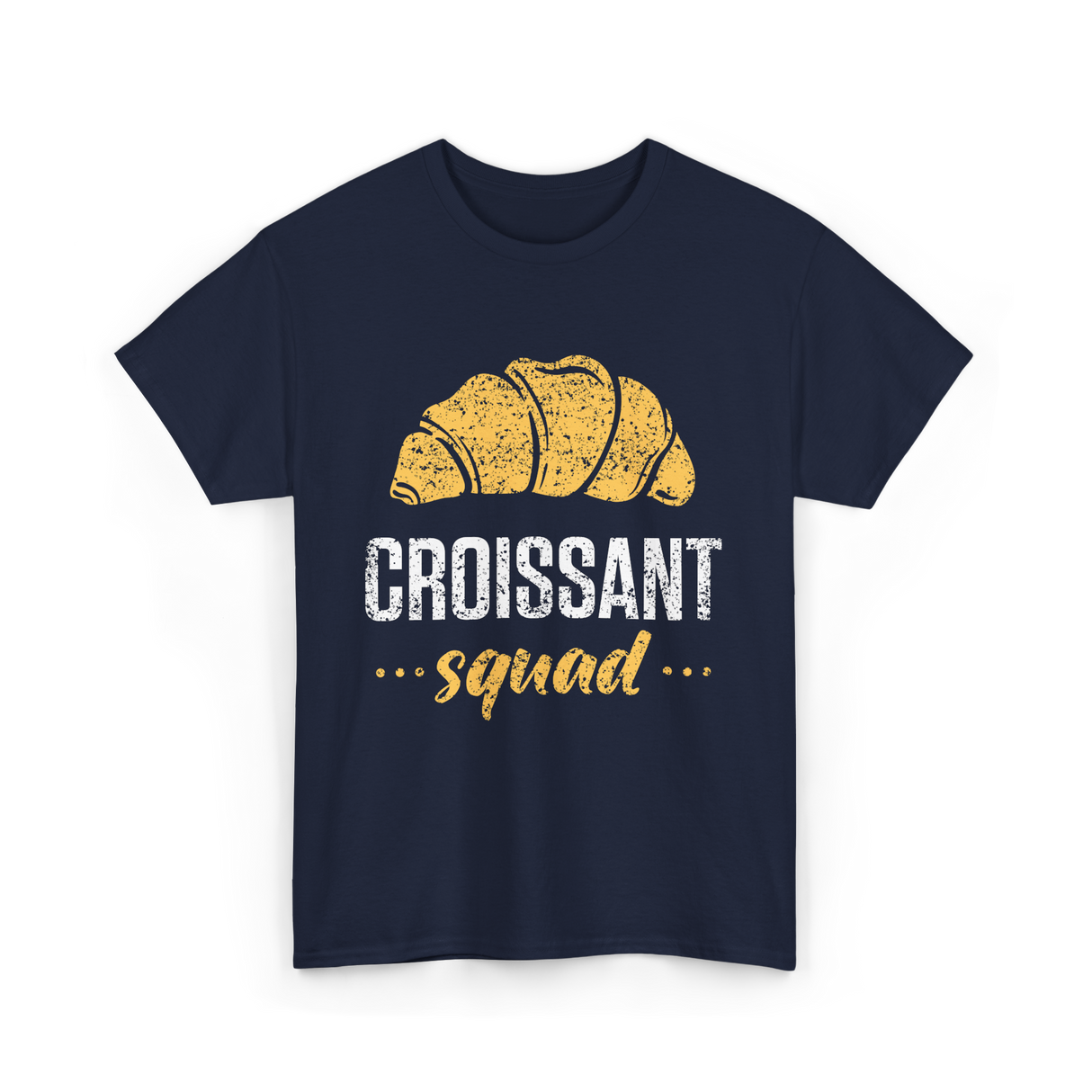 Croissant Squad Croissant Croissants T-Shirt - Navy