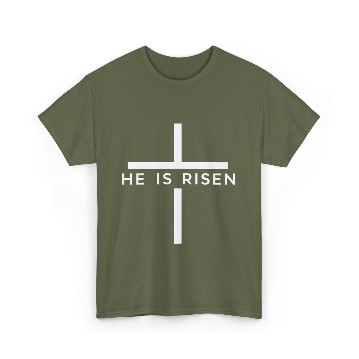 Cross Christian T-Shirt - Military Green