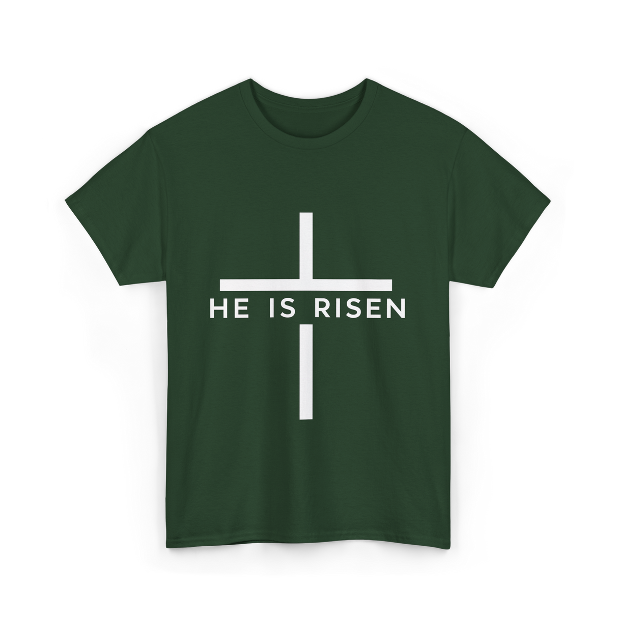 Cross Christian T-Shirt - Forest Green