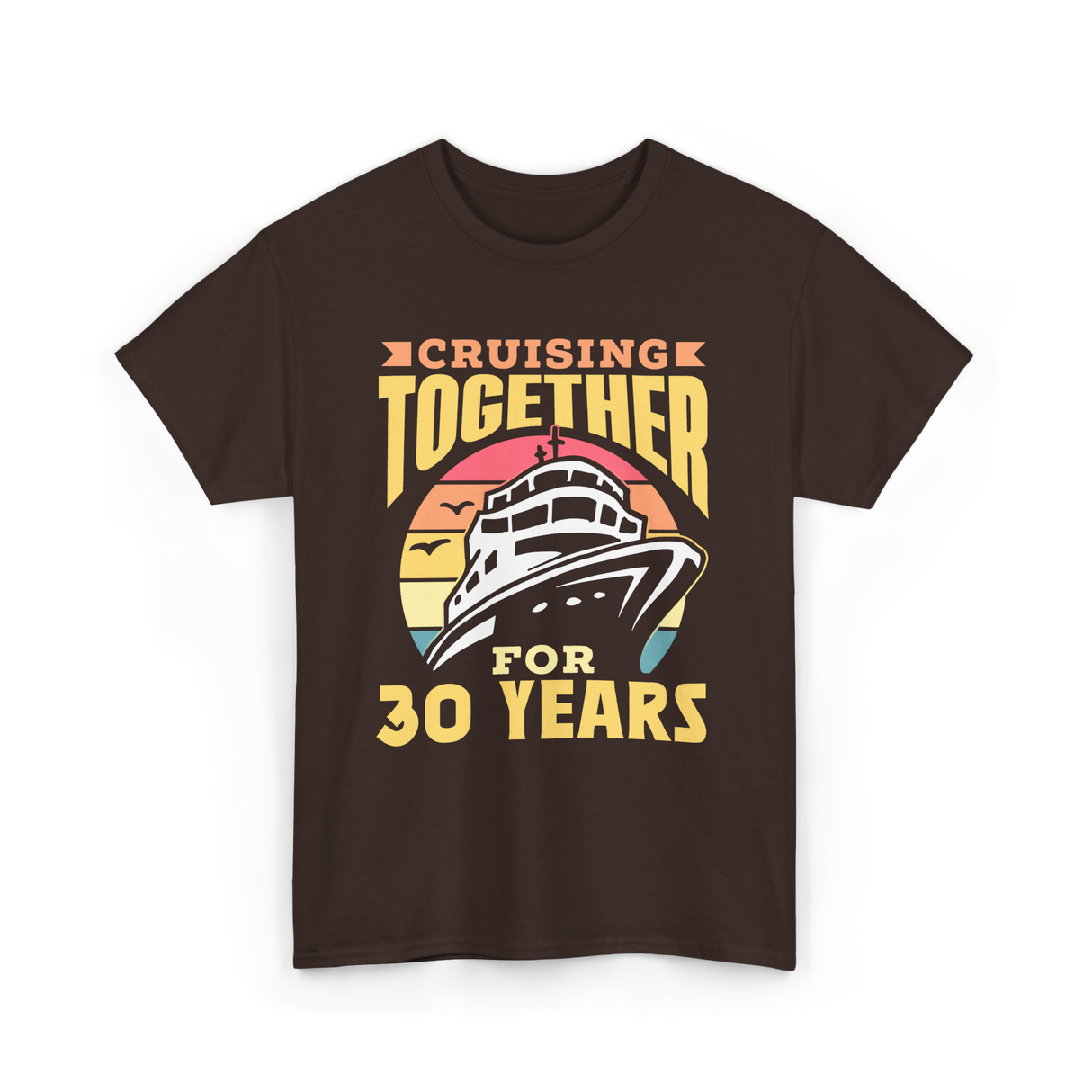 Cruising Together 30 Years Anniversary T-Shirt - Dark Chocolate