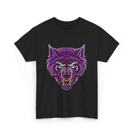 Cryptid Werewolf Head Mythical Creature T-Shirt - Black