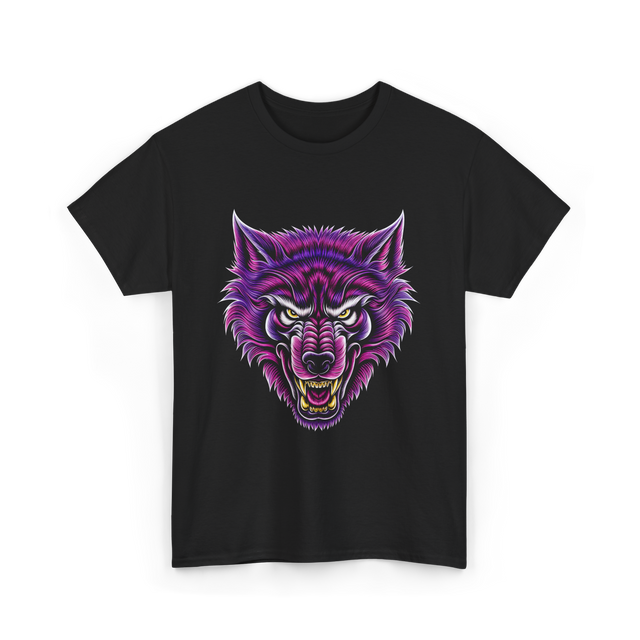 Cryptid Werewolf Head Mythical Creature T-Shirt - Black