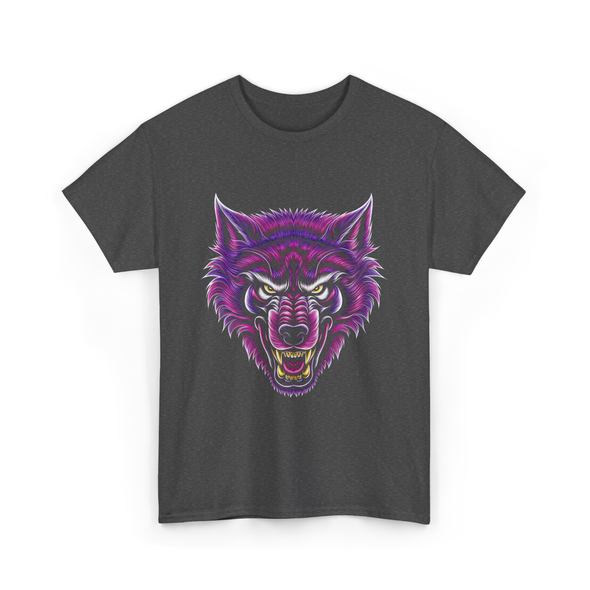 Cryptid Werewolf Head Mythical Creature T-Shirt - Dark Heather