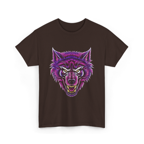 Cryptid Werewolf Head Mythical Creature T-Shirt - Dark Chocolate