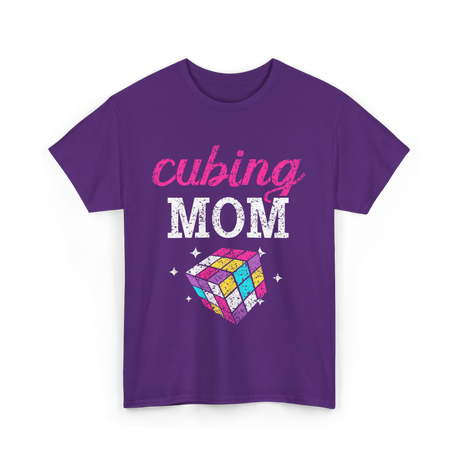 Cubing Mom Cube Cuber T-Shirt - Purple