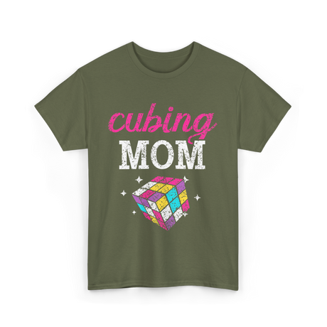 Cubing Mom Cube Cuber T-Shirt - Military Green