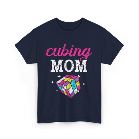 Cubing Mom Cube Cuber T-Shirt - Navy