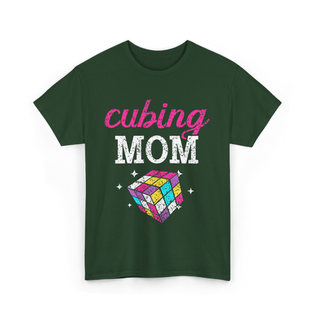 Cubing Mom Cube Cuber T-Shirt - Forest Green