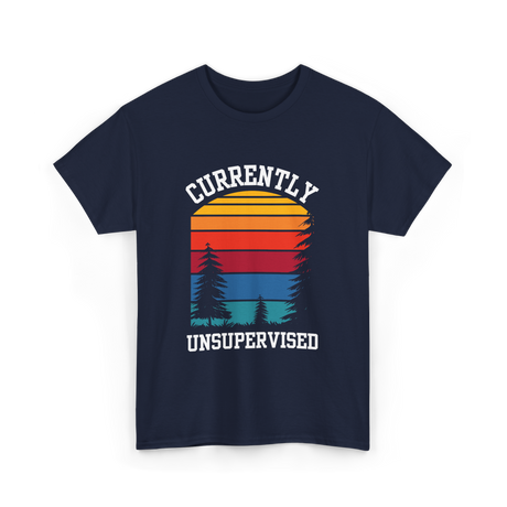 Currently Unsupervised Unsupervised Fun T-Shirt - Navy