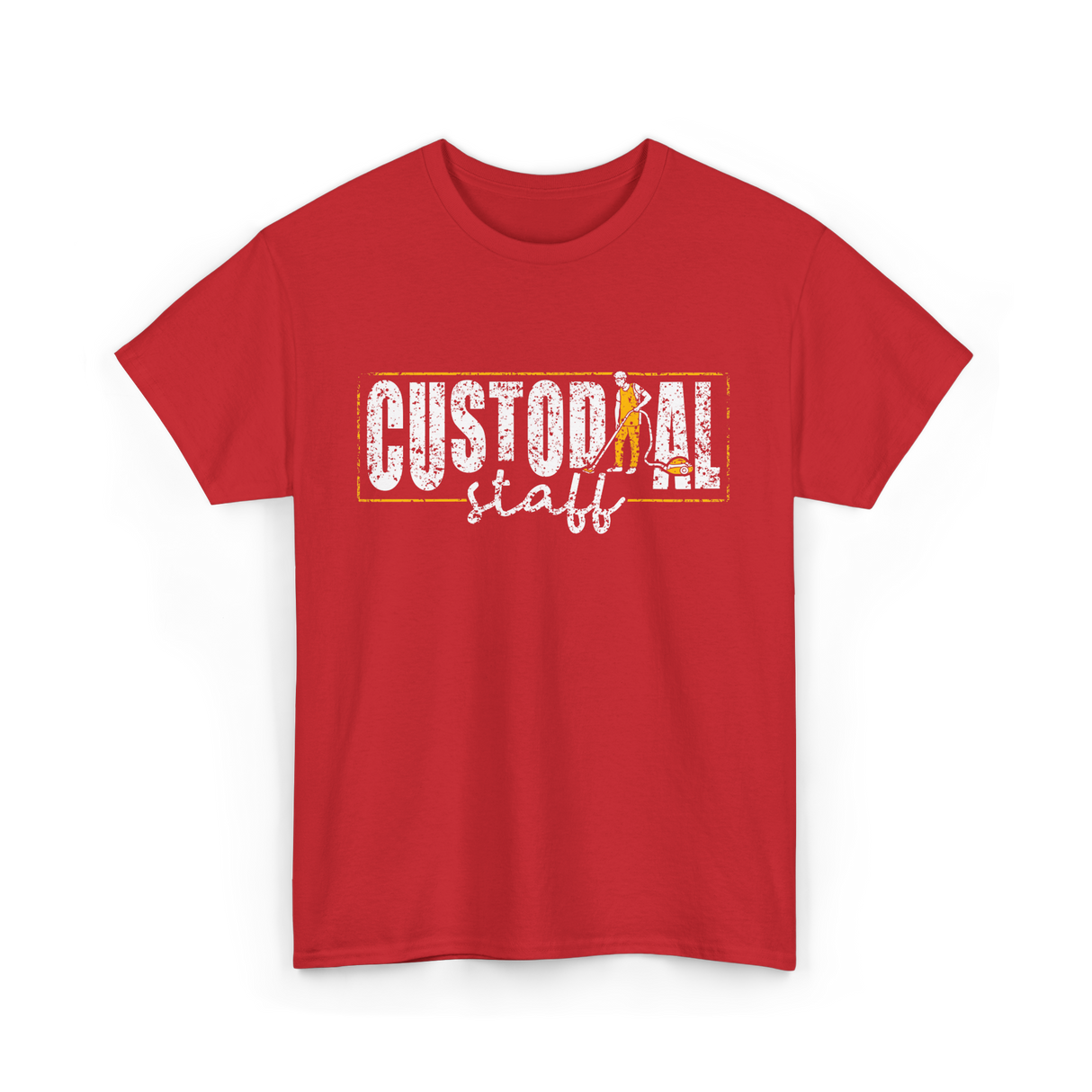 Custodial Staff Cleaning Service T-Shirt - Red