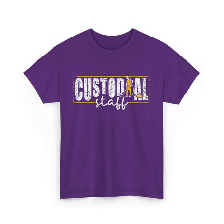 Custodial Staff Cleaning Service T-Shirt - Purple