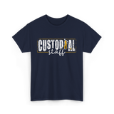 Custodial Staff Cleaning Service T-Shirt - Navy