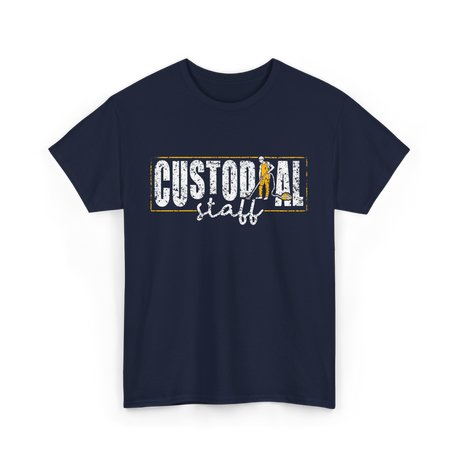 Custodial Staff Cleaning Service T-Shirt - Navy