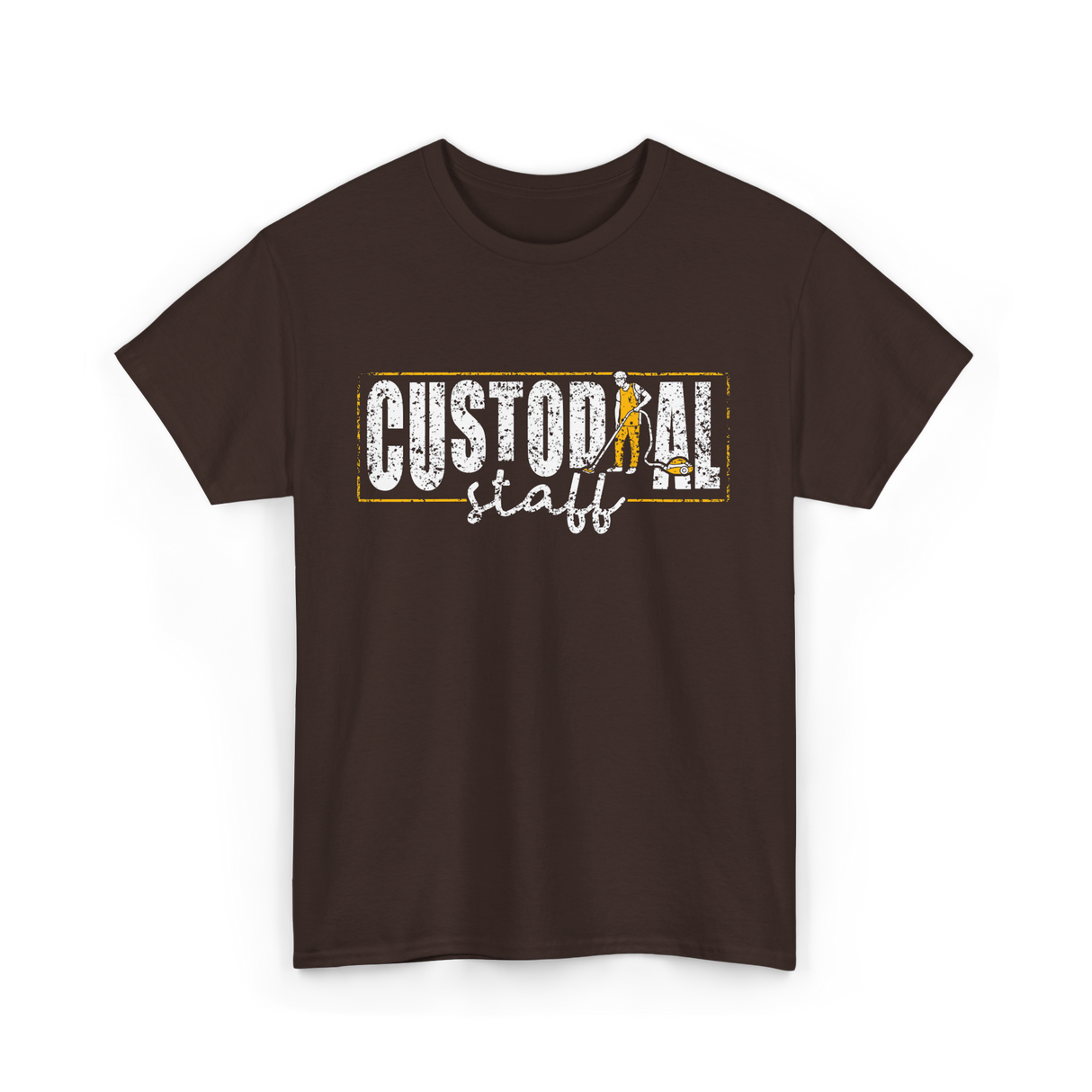 Custodial Staff Cleaning Service T-Shirt - Dark Chocolate