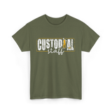 Custodial Staff Cleaning Service T-Shirt - Military Green