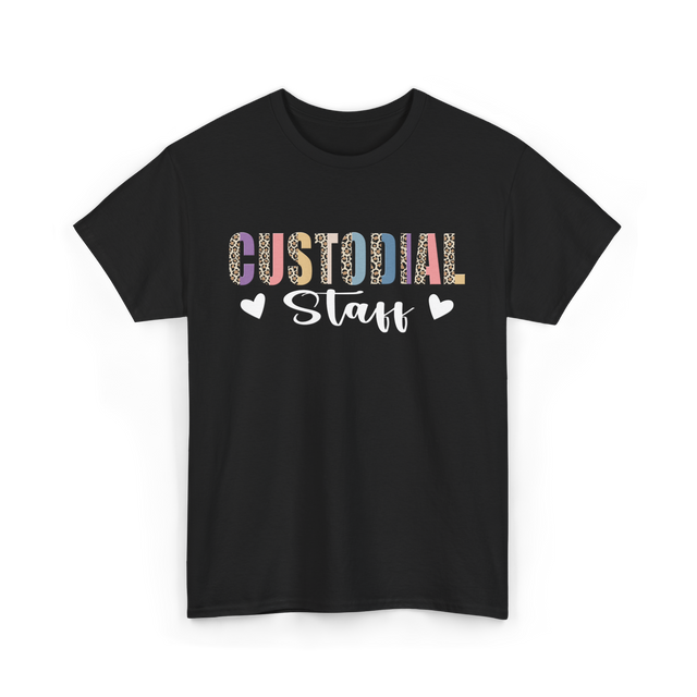 Custodial Staff Custodian Cleaning T-Shirt - Black