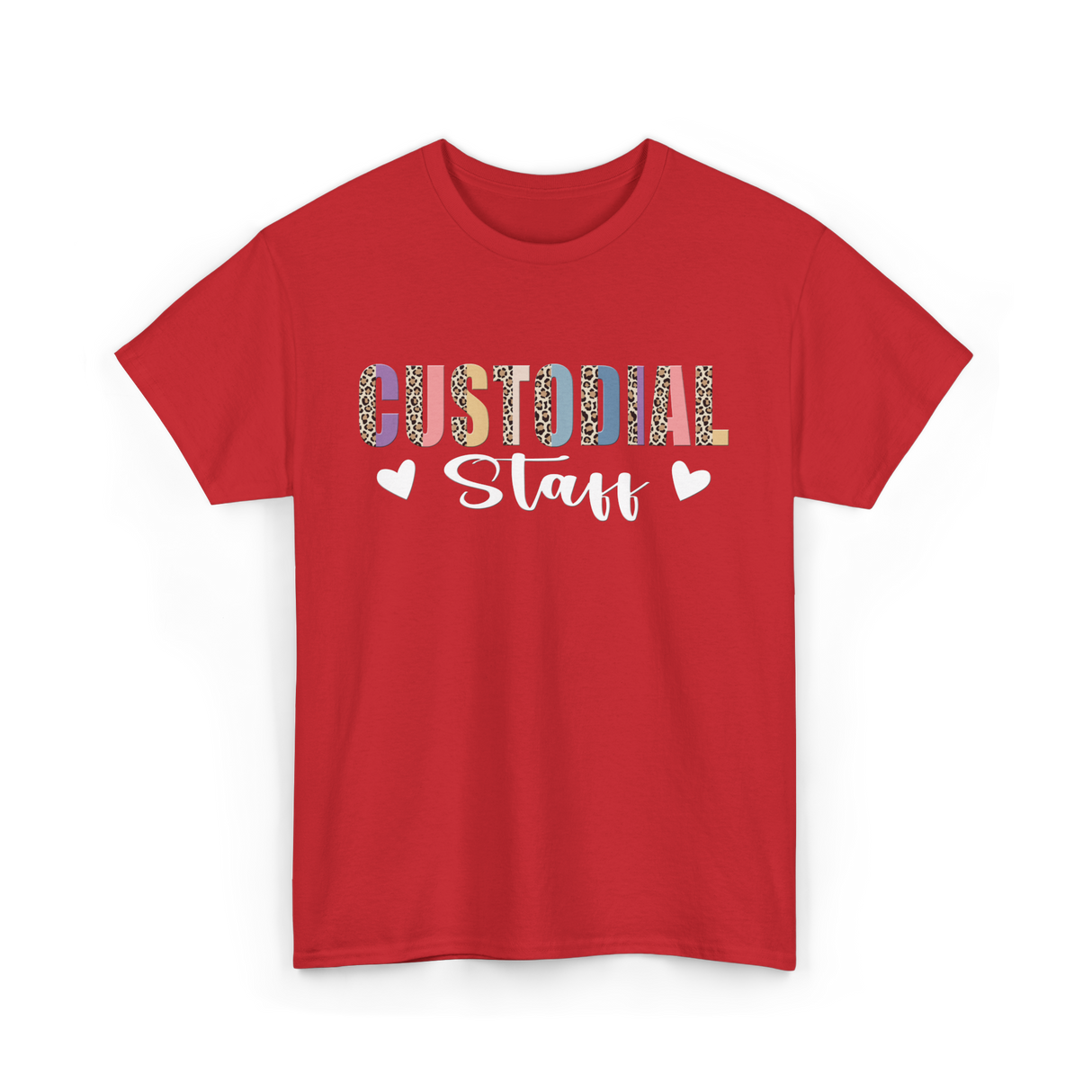 Custodial Staff Custodian Cleaning T-Shirt - Red