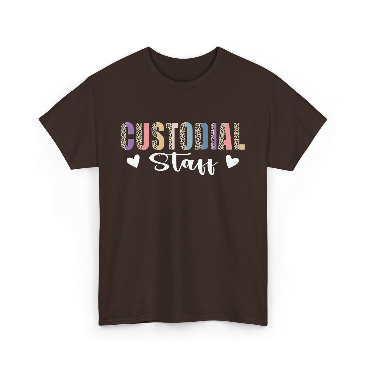 Custodial Staff Custodian Cleaning T-Shirt - Dark Chocolate