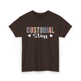 Custodial Staff Custodian Cleaning T-Shirt - Dark Chocolate