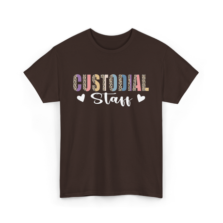 Custodial Staff Custodian Cleaning T-Shirt - Dark Chocolate