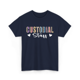 Custodial Staff Custodian Cleaning T-Shirt - Navy