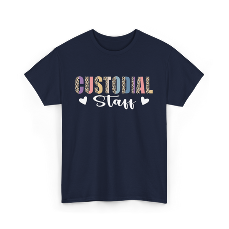 Custodial Staff Custodian Cleaning T-Shirt - Navy