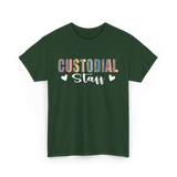 Custodial Staff Custodian Cleaning T-Shirt - Forest Green