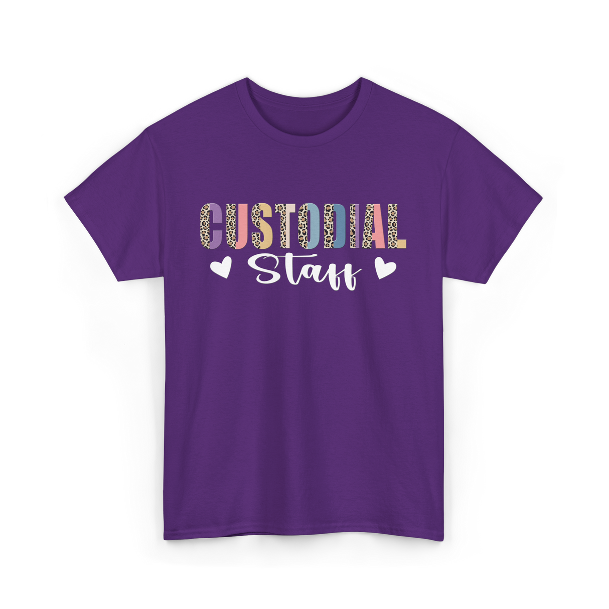 Custodial Staff Custodian Cleaning T-Shirt - Purple