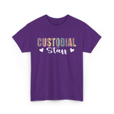 Custodial Staff Custodian Cleaning T-Shirt - Purple