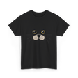 Cute Animal Face Seal T-Shirt - Black