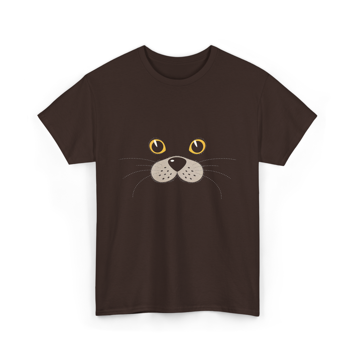 Cute Animal Face Seal T-Shirt - Dark Chocolate