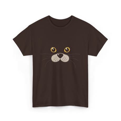 Cute Animal Face Seal T-Shirt - Dark Chocolate