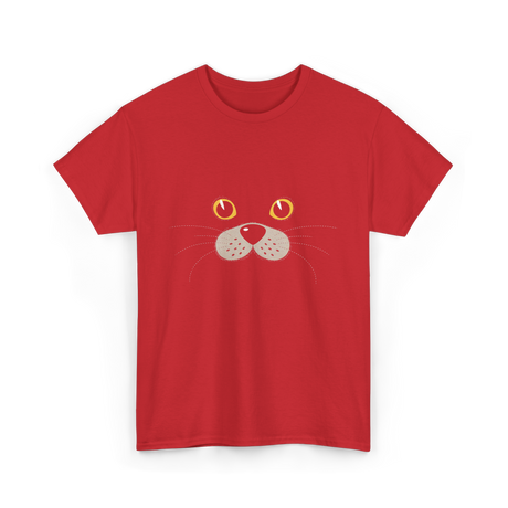 Cute Animal Face Seal T-Shirt - Red