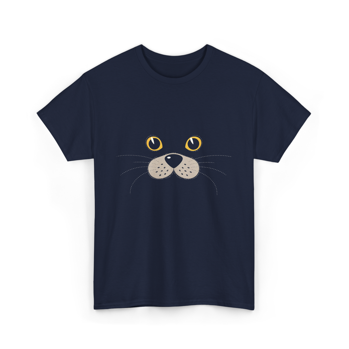 Cute Animal Face Seal T-Shirt - Navy