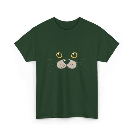 Cute Animal Face Seal T-Shirt - Forest Green