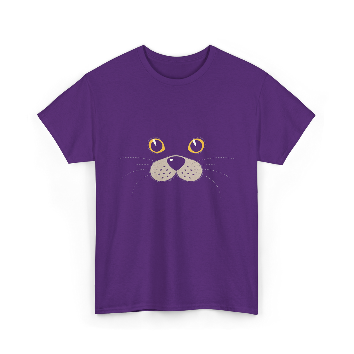 Cute Animal Face Seal T-Shirt - Purple