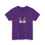 Cute Animal Face Seal T-Shirt - Purple