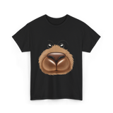 Cute Bear Face Bear Teddy T-Shirt - Black