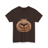 Cute Bear Face Bear Teddy T-Shirt - Dark Chocolate