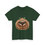 Cute Bear Face Bear Teddy T-Shirt - Forest Green