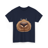 Cute Bear Face Bear Teddy T-Shirt - Navy