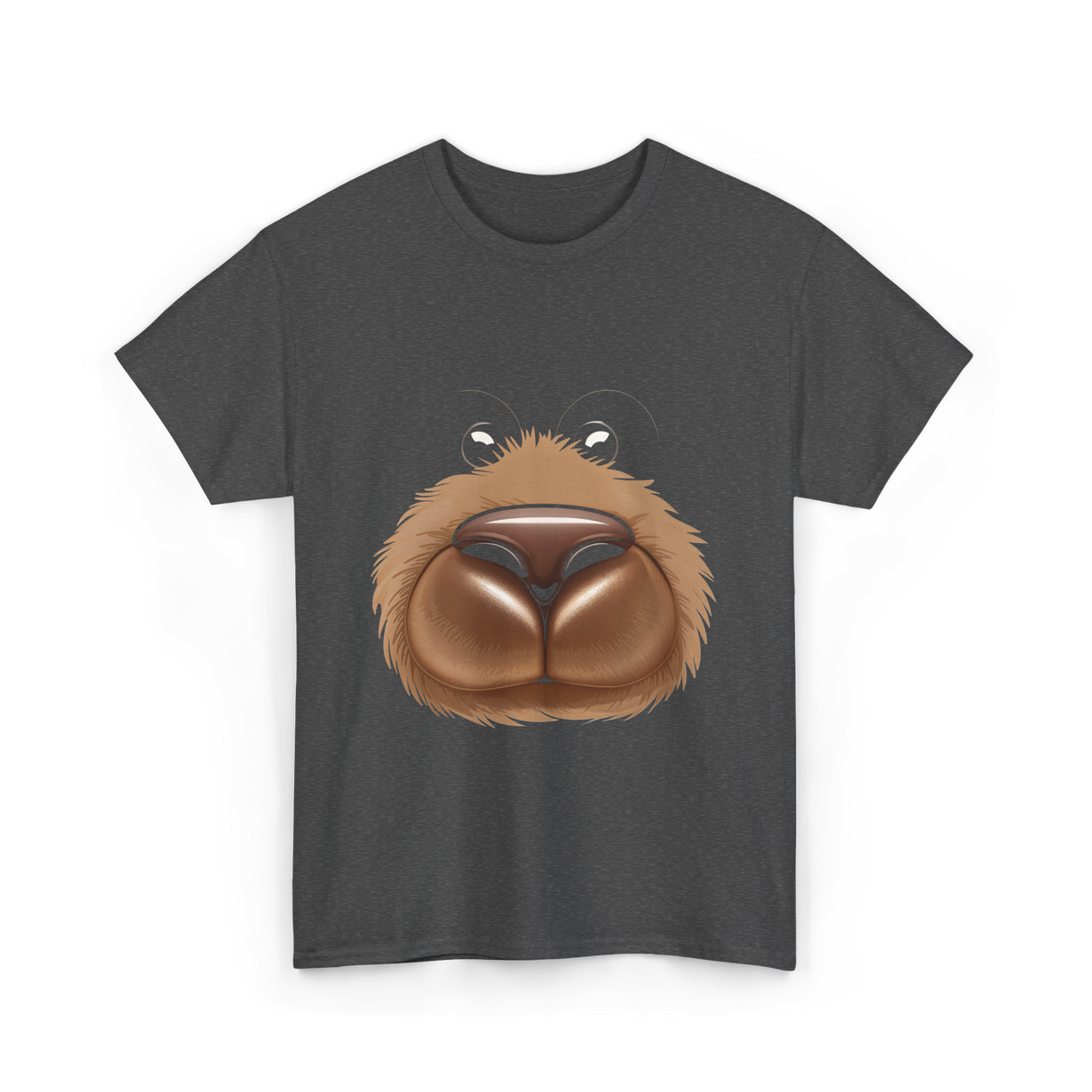 Cute Bear Face Bear Teddy T-Shirt - Dark Heather