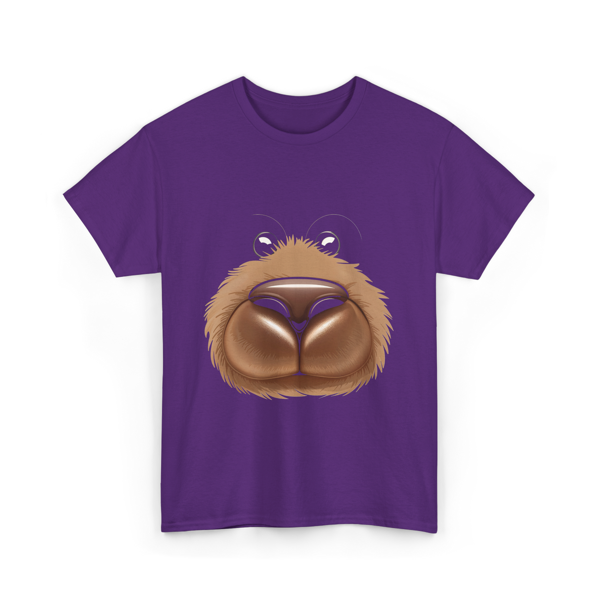 Cute Bear Face Bear Teddy T-Shirt - Purple