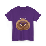 Cute Bear Face Bear Teddy T-Shirt - Purple