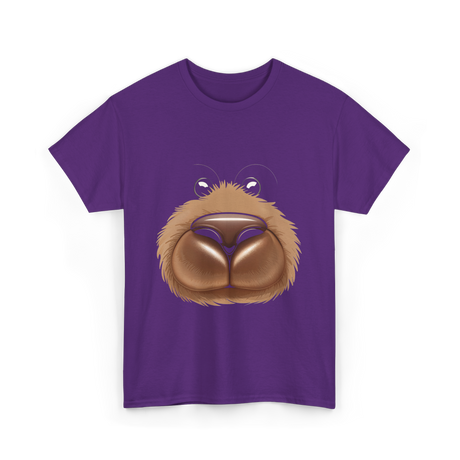 Cute Bear Face Bear Teddy T-Shirt - Purple